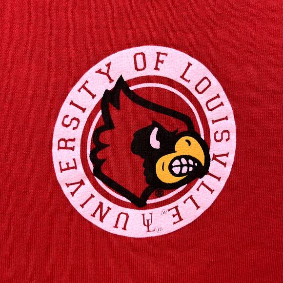 Vintage Louisville Cardinals Sweatshirt Adult Large Red University College 90s - Picture 2 of 8
